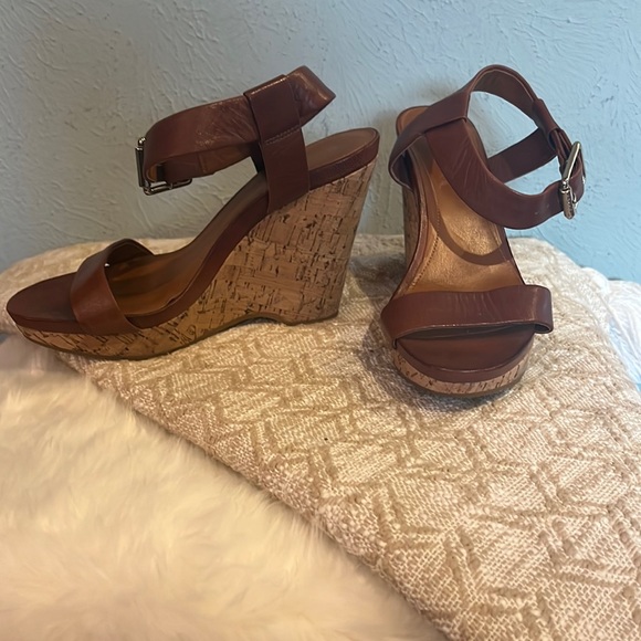 Calvin Klein Brown Wedges in Size 8.5 - Picture 1 of 4